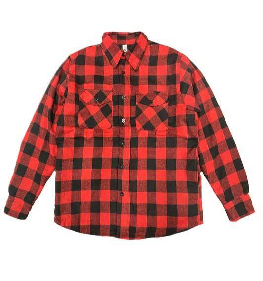 Mens Plaid Quilted Padded Flannel 4 Color Options - VacationGrabs