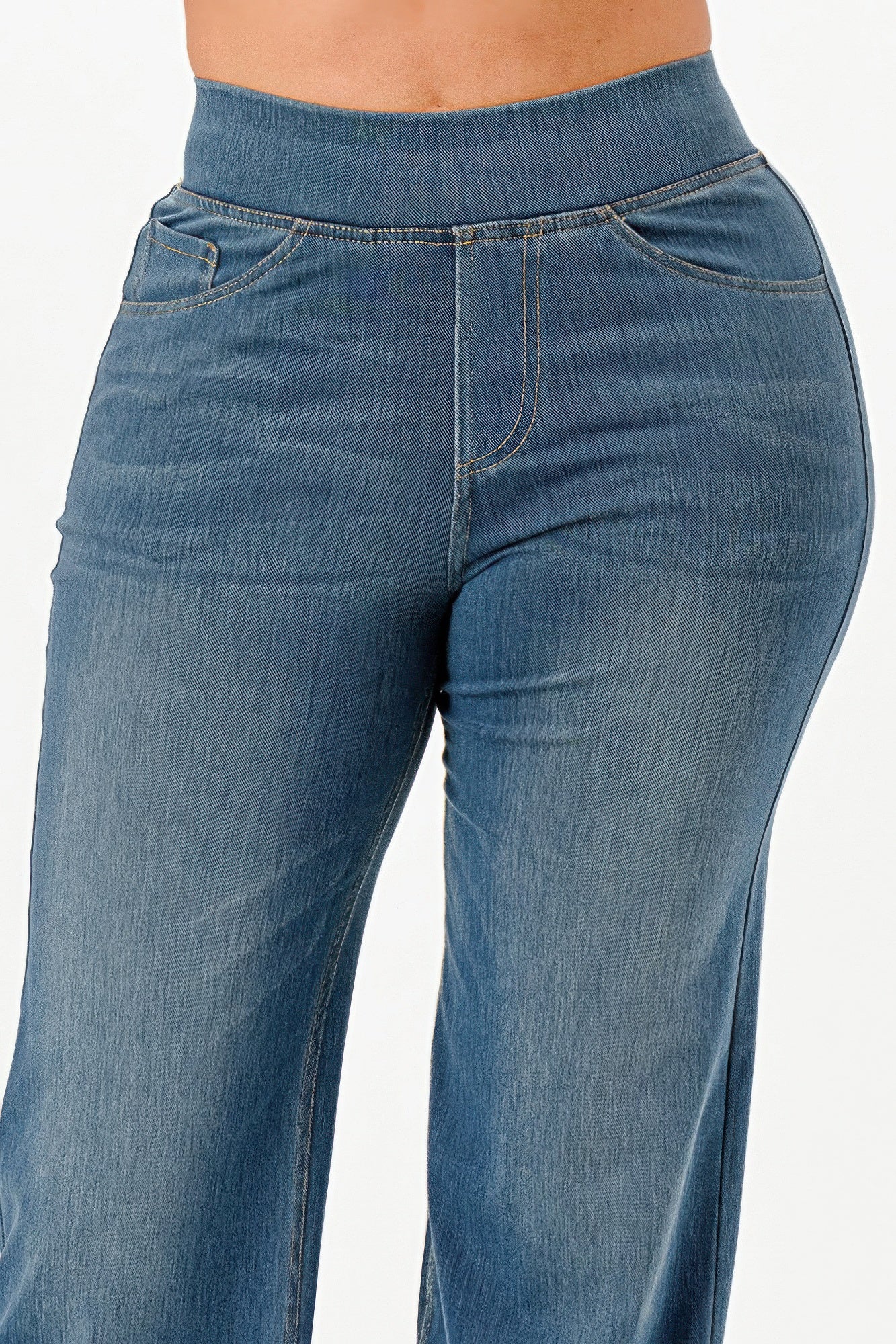 VacationGrabs ultra soft flare baggy jeans with comfortable waistband and relaxed fit for casual wear